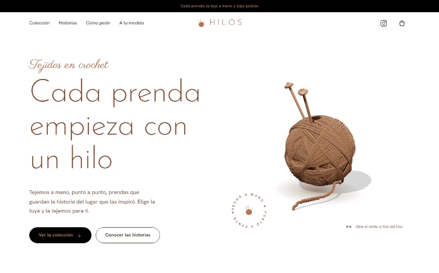 Sitio de Hilos Ñata, tienda de crochet hecho a mano